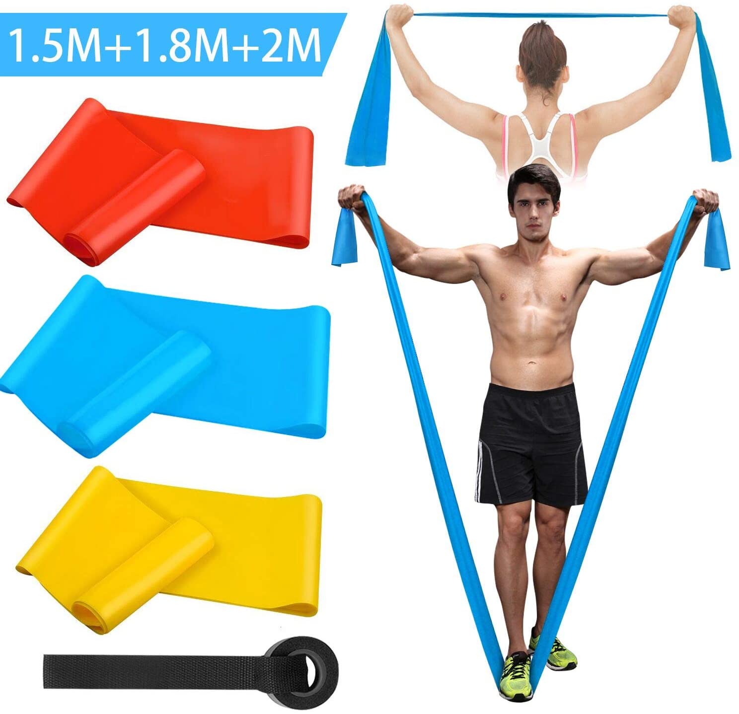 Crossfit Workout Gear - Elastik Fitness Bantları 3 Adet Direnç