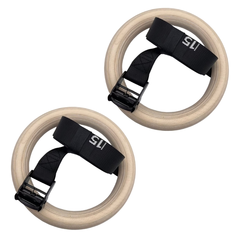 Gymnastic Ring Wood - Q84C Ayarlanabilir Askı ile Ayarlanabilir Ahşap