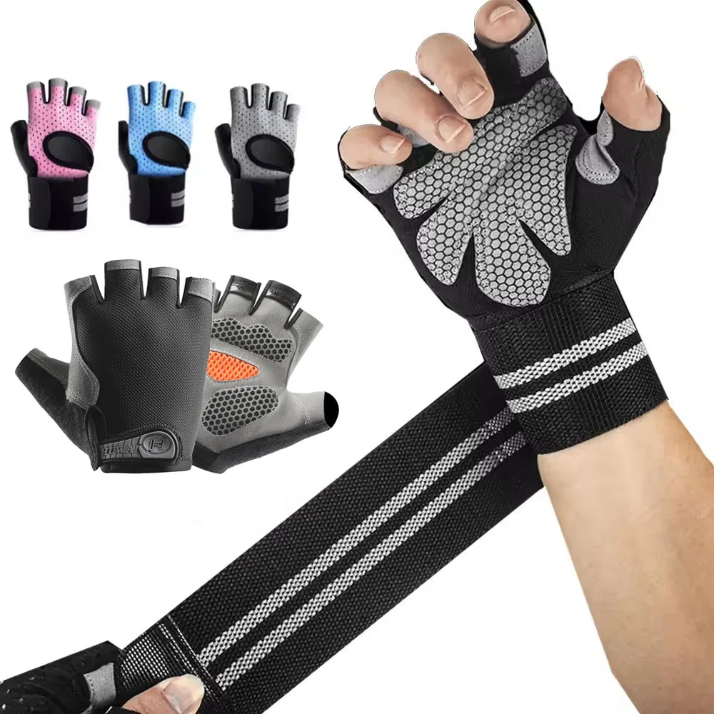 Crossfit Workout Gear - 1 çift yarım parmak spor salonu