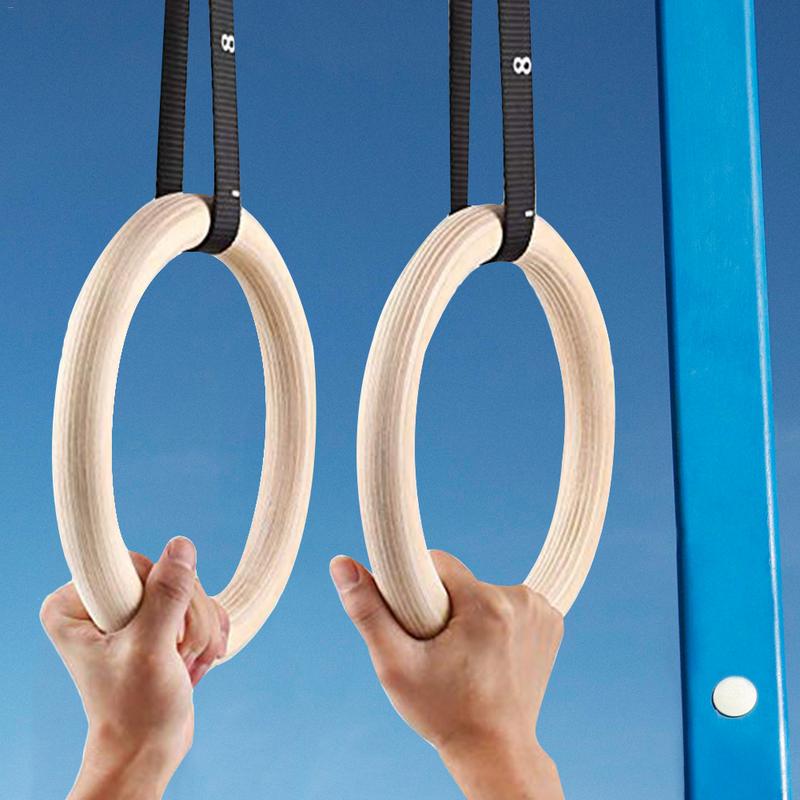 Gymnastic Ring Wood - 1 parça huş ahşap jimnastik halkaları